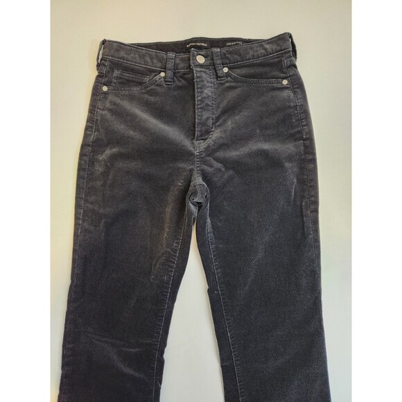 Banana Republic Women's Size 28/32 Dark Gray Corduroy High Rise Flare Pants 70's - Picture 11 of 12